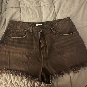 Good American ack fringe shirts size 15 with the off center button.